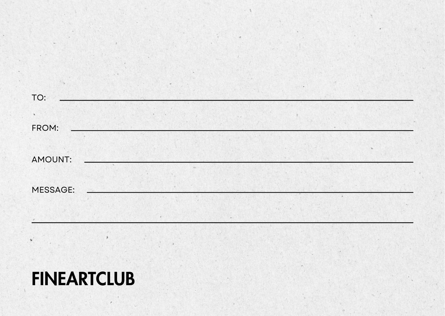FINEARTCLUB Gift Card